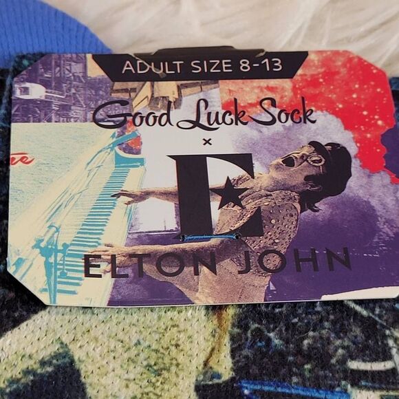 Good Luck Socks Elton John at Doger Stadium- NWT - Picture 2 of 7